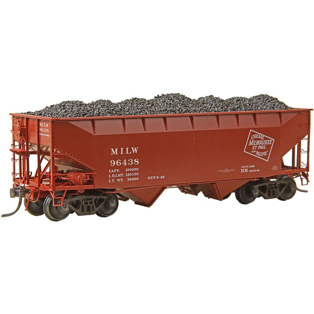 HO 50 Ton AAR "Standard" 2 Bay Open Hopper, Milwaukee (MILW) #96438 (KAD7527)