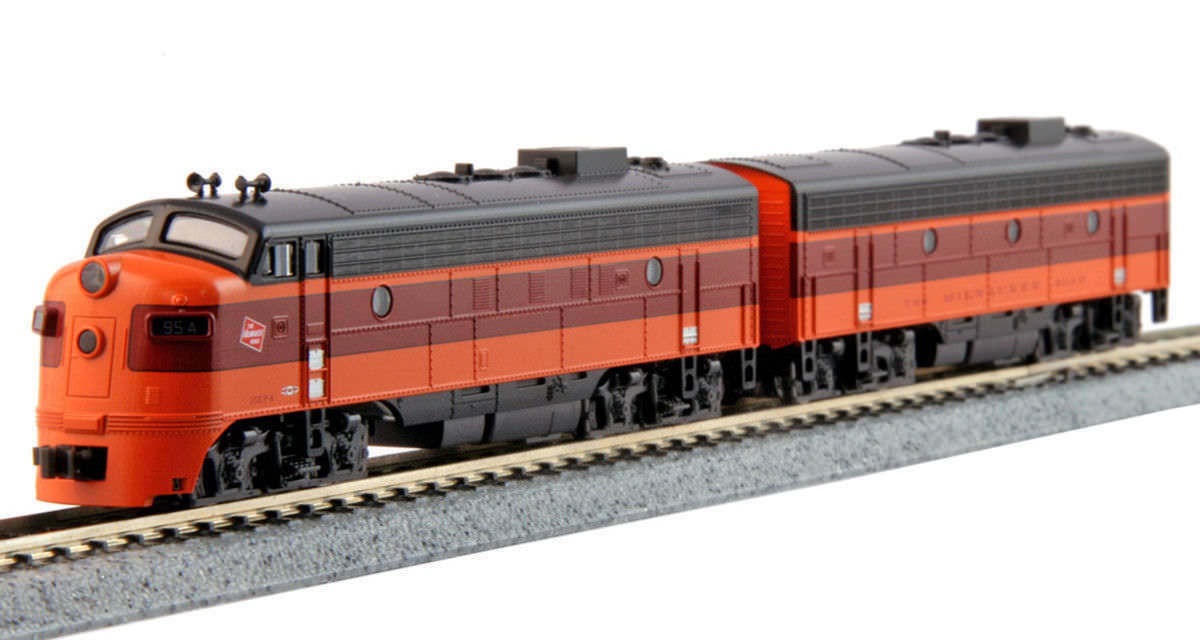 N EMD F7 AB Cabless Diesel DCC-Ready Engine Set, Milwaukee Road 95A & 95B (KAT1060430)