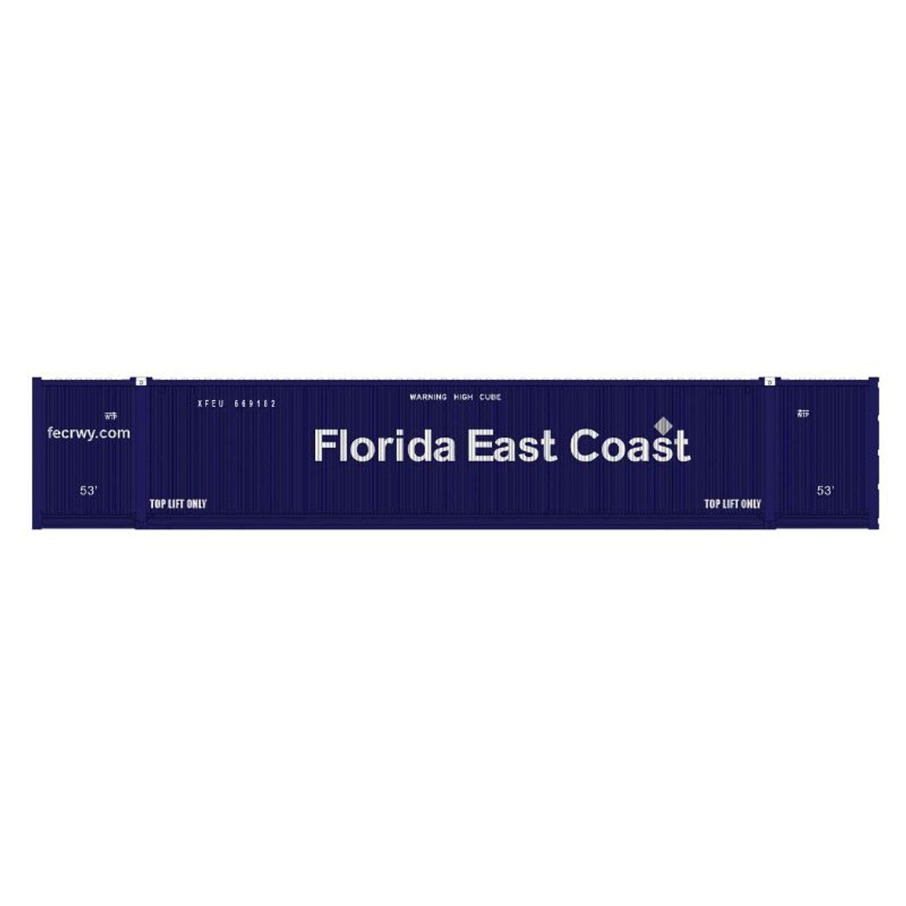 N 53' Ribbed Side Container, Florida East Coast (FEC) (2) (KAT80054J)