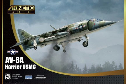 1/48 AV8A Harrier USMC Attack Aircraft Plastic Model Kit (KIN48072)