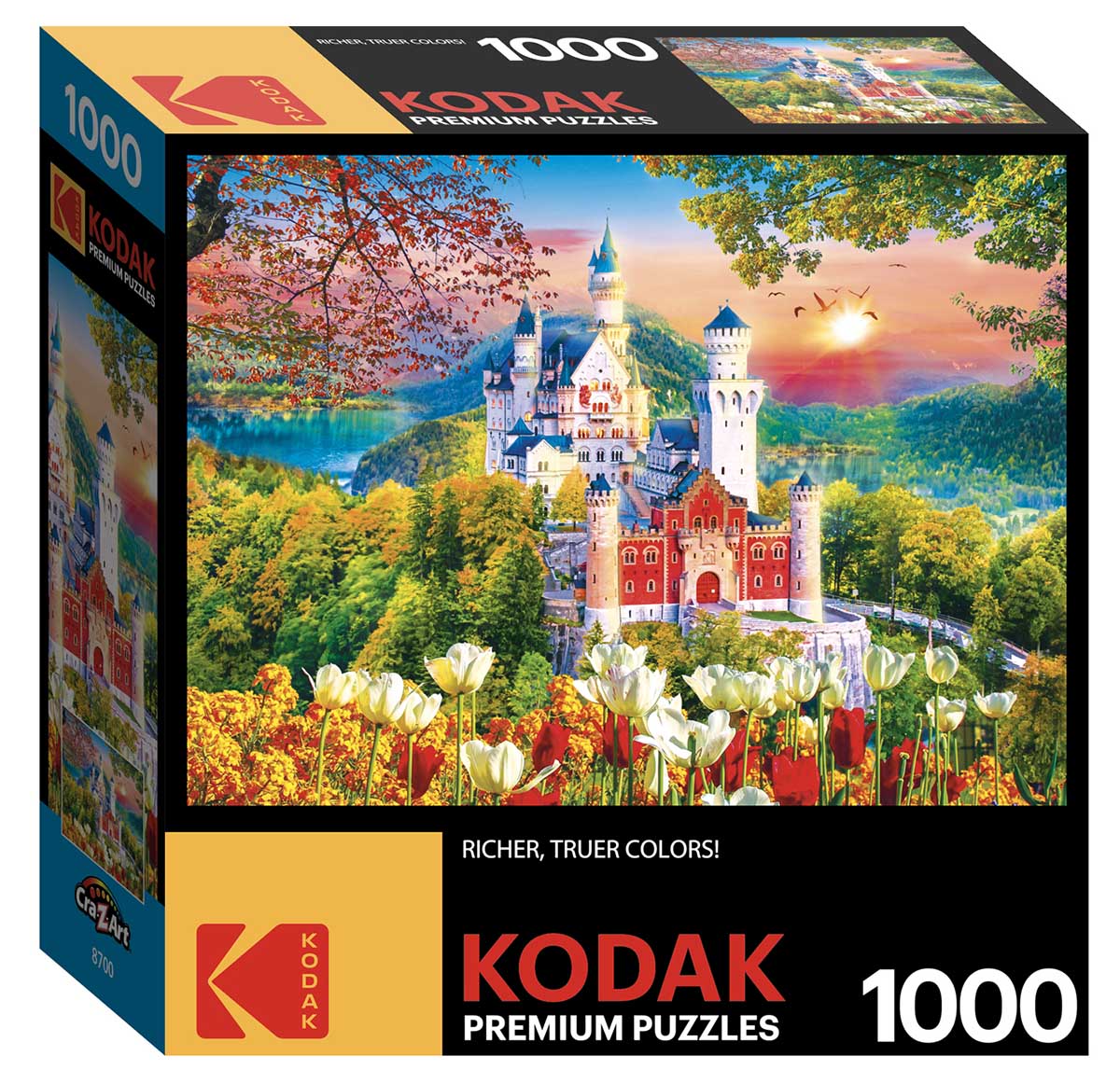 Famous Neuschwanstein Medieval Castle Germany Premium Puzzle, 20"x27", 1000 Pieces (KOD640809)