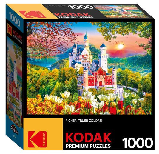 Famous Neuschwanstein Medieval Castle Germany Premium Puzzle, 20"x27", 1000 Pieces (KOD640809)