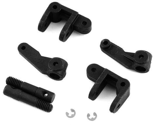 Spindle Caster Block and Front Axle Set for Mini JRX2 (LOS214021)