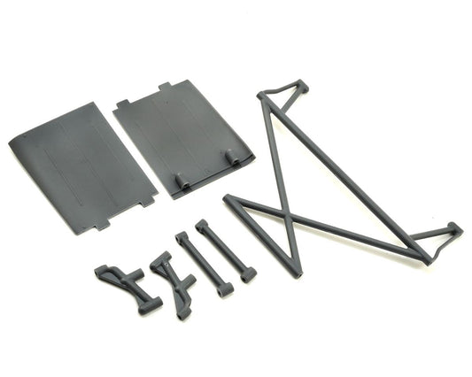Rear Tower Support X-Bar and Mud Guards Gray for Rock Rey (LOS230041)