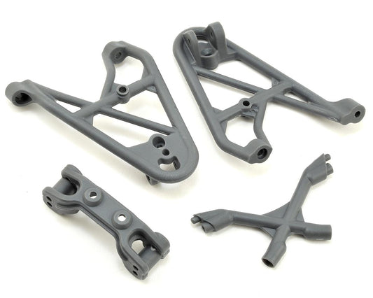 Front Shock Tower, Brace, and Camber Link Mount Gray for Rock Rey (LOS231039)