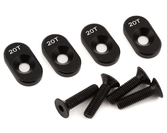 Engine Mount Insert and Screws Black 20T for DBXL 2.0 (4) (LOS232138)
