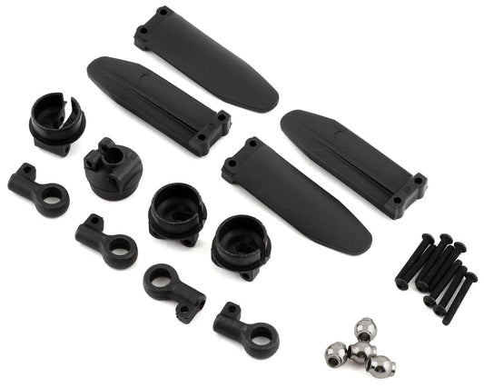 Shock Rod End and Guard for LMT Mega (4) (LOS243020)