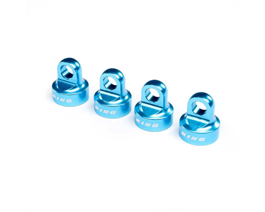 Aluminum Shock Caps King Blue for Super Baja Rey 2.0 (4) (LOS253031)