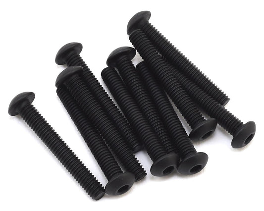 Black Oxide Steel Button Head Screw 4x30mm (10) (LOS255011)