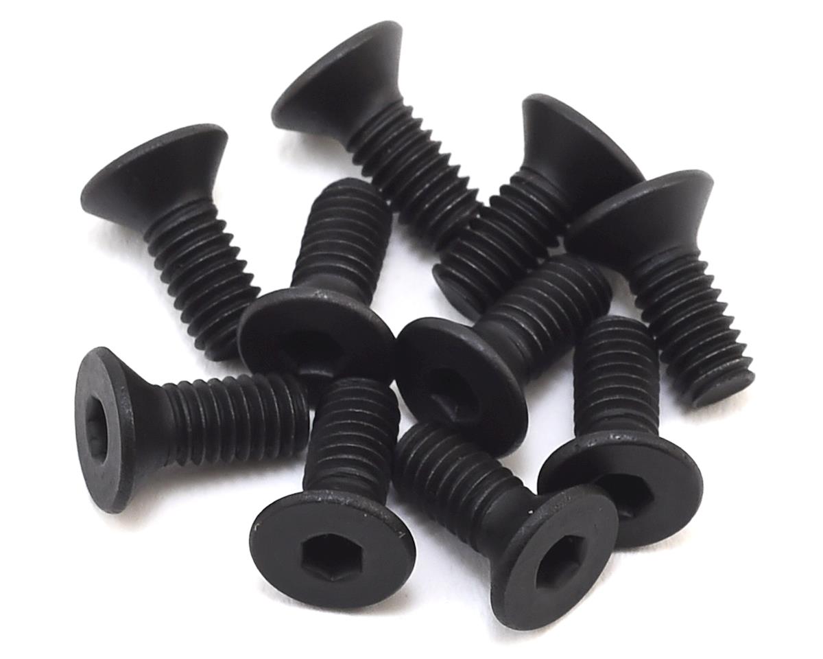 Black Oxide Steel Flat Head Screws 4x10mm (10) (LOS255016)