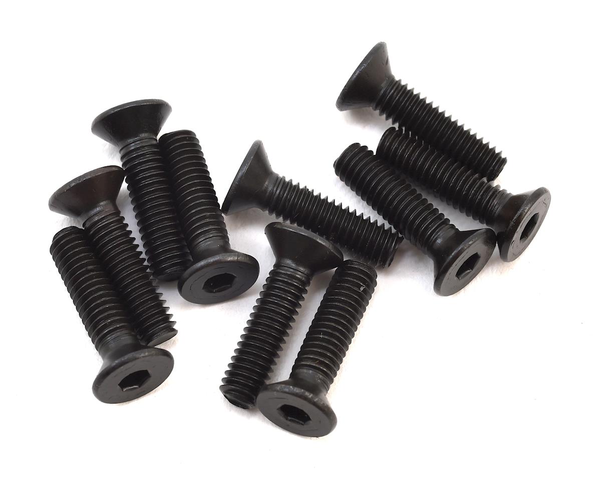 Black Oxide Steel Flat Head Screws 4x16mm (10) (LOS255017)