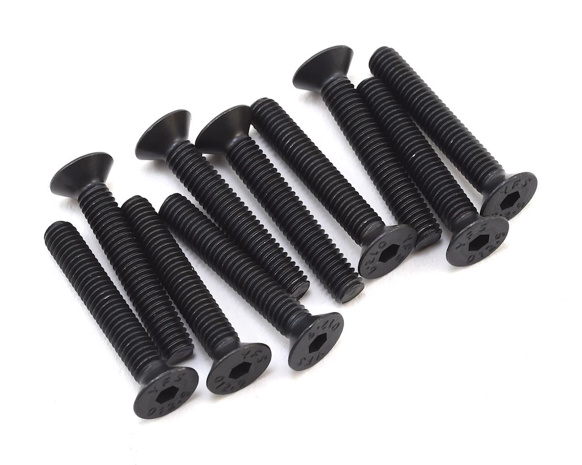 Black Oxide Steel Flat Head Screws 4x25mm (10) (LOS255018)