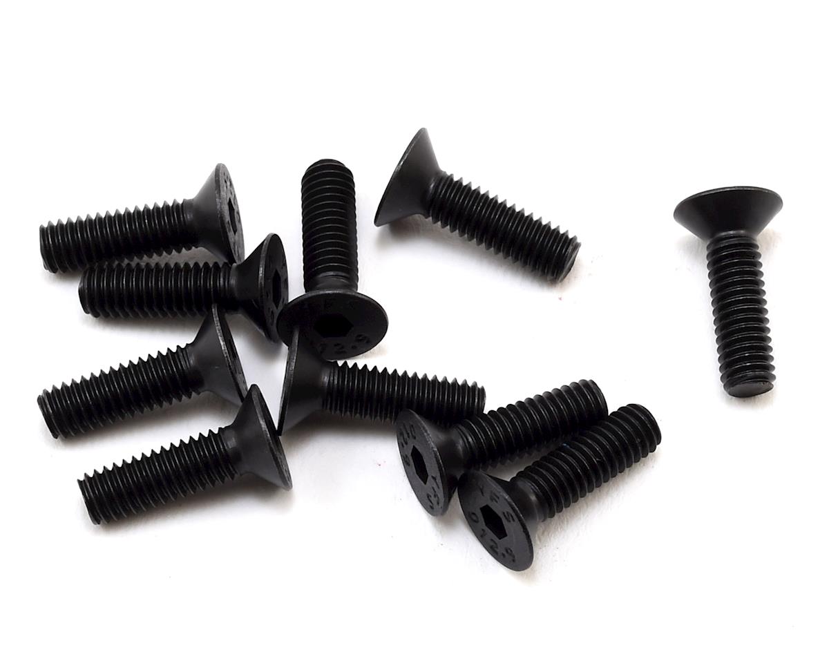 Black Oxide Steel Flat Head Screws 4x14mm (10) (LOS255019)