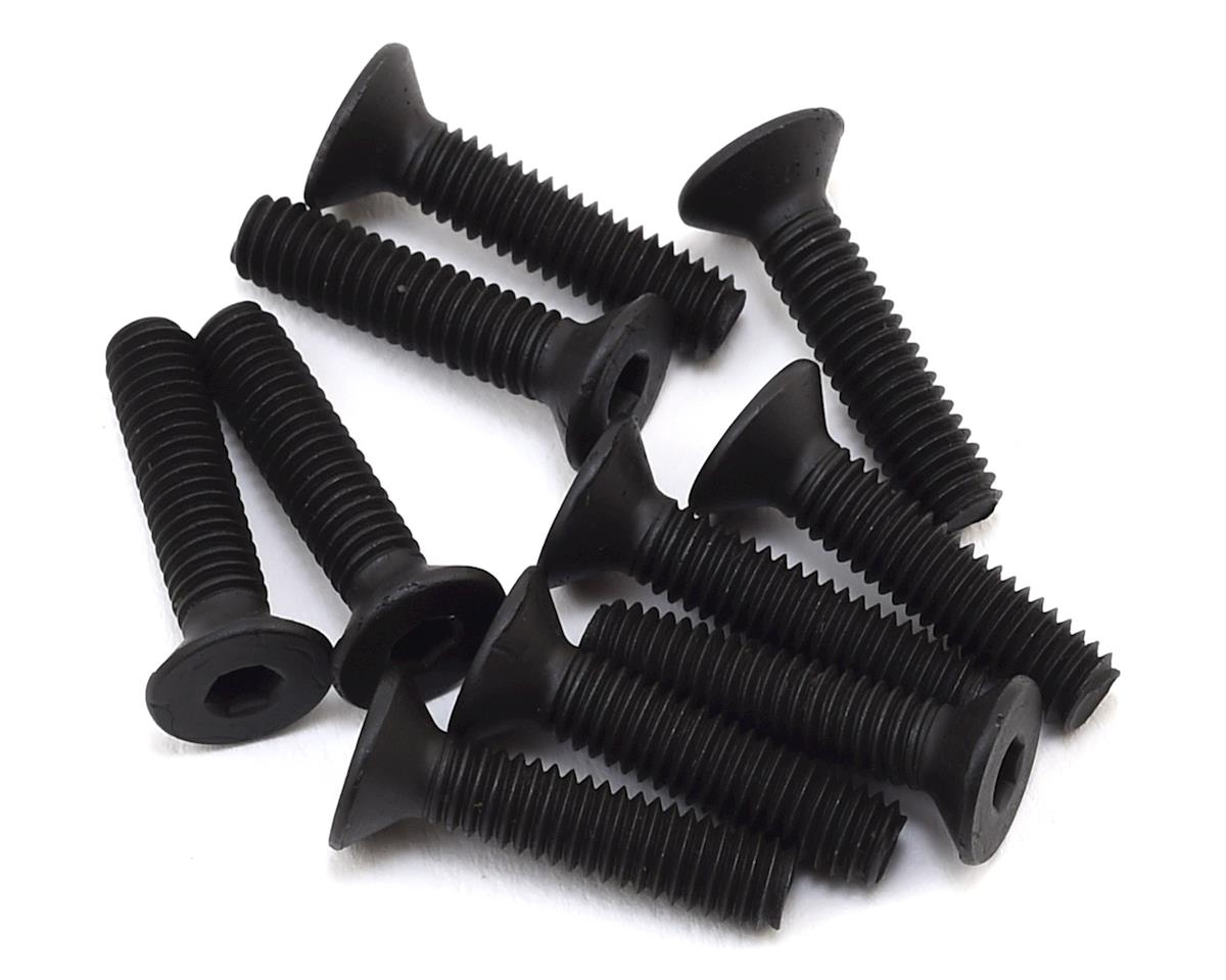 Black Oxide Steel Flat Head Screws 4x18mm (10) (LOS255020)