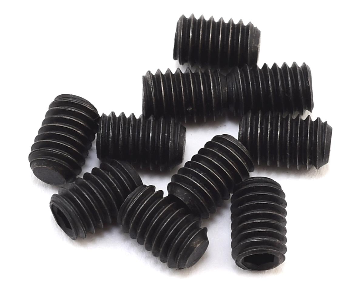 Black Oxide Steel Flat Point Set Screws 4x6mm (10) (LOS255021)