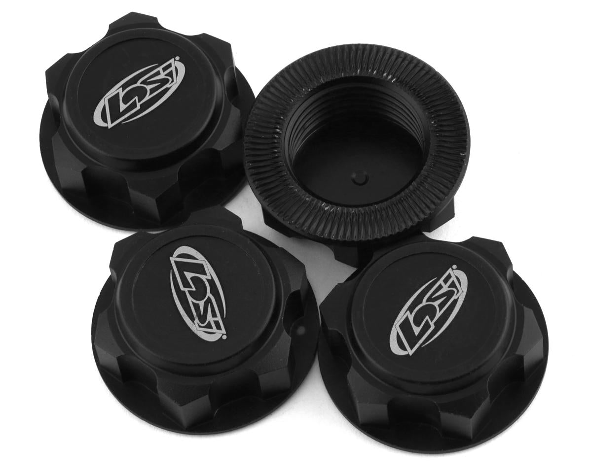 Captured Wheel Nut Black for DBXL-E 2.0 (4) (LOS352009)