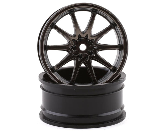 Volk Racing CE28N 54x26mm Gunmetal Front Wheels for V100 (2) (LOS43035)