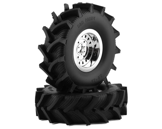 D&D Paddy Premounted Tires with Foams for LMT Mega (2) (LOS44003)