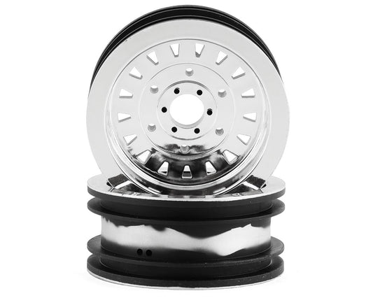 D&D Chrome Mega Truck Wheels for LMT Mega (2) (LOS44005)
