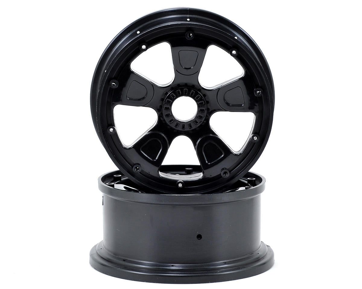 Black Beadlock Wheels for DBXL (2) (LOS45005)