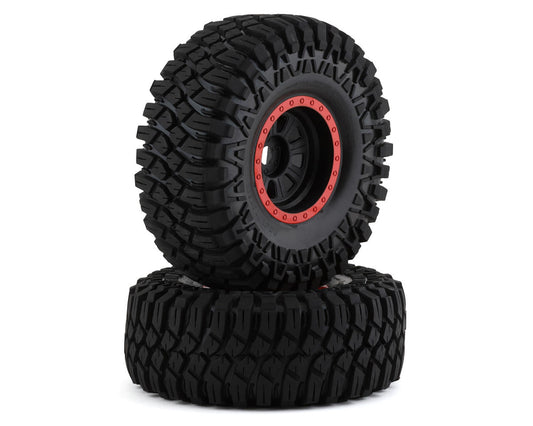 Maxxis Creepy Crawler LT Premounted Tires with Black Wheels for Super Rock Rey (2) (LOS45031)