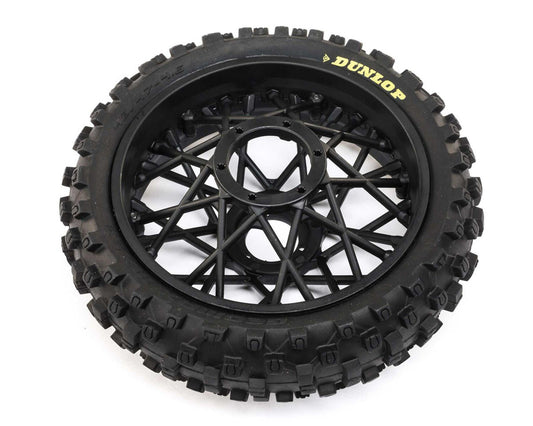 Dunlop MX53 Rear Pre-Mounted Tire, Black for Promoto-MX (LOS46005)