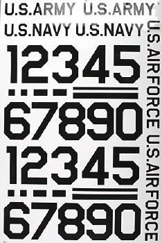 3" Black Numbers Pressure-Sensitive Decals (MAJ402BK)