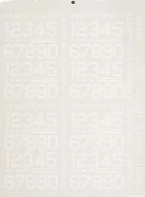 1" White Numbers Pressure-Sensitive Decals (MAJ404WH)