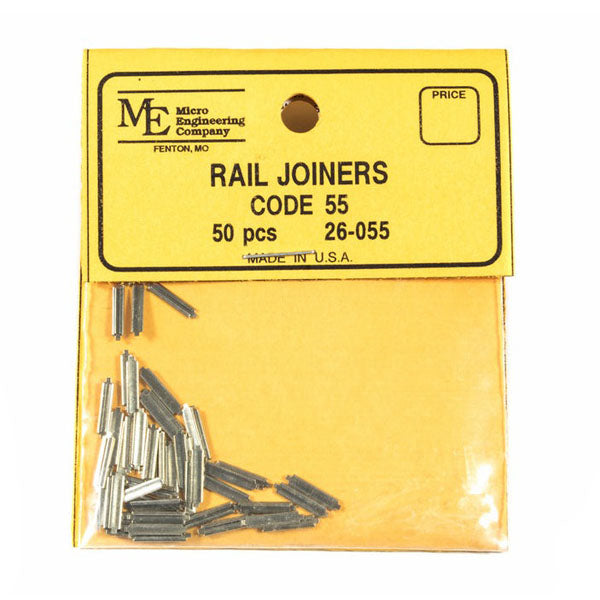 N Code 55 Nickel-Silver Rail Joiners (50) (MEC26055)
