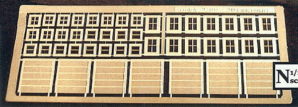 N Loading Dock Doors, Medium and Square Windows Photo-Etched Brass Kit (MIC92103)