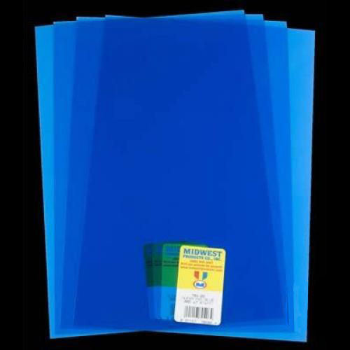 0.005" Blue PVC Sheet, 7.6"x11" (1) (MID70406)