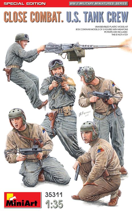 1/35 WWII Close Combat US Tank Crew (5) (Special Edition) Plastic Model Kit (MNA35311)