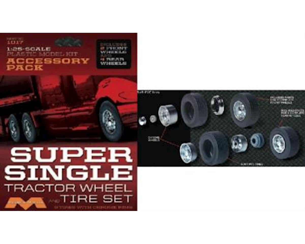 1/25 Super Single Tractor Wheel and Tire Set (6) (MOE1017)