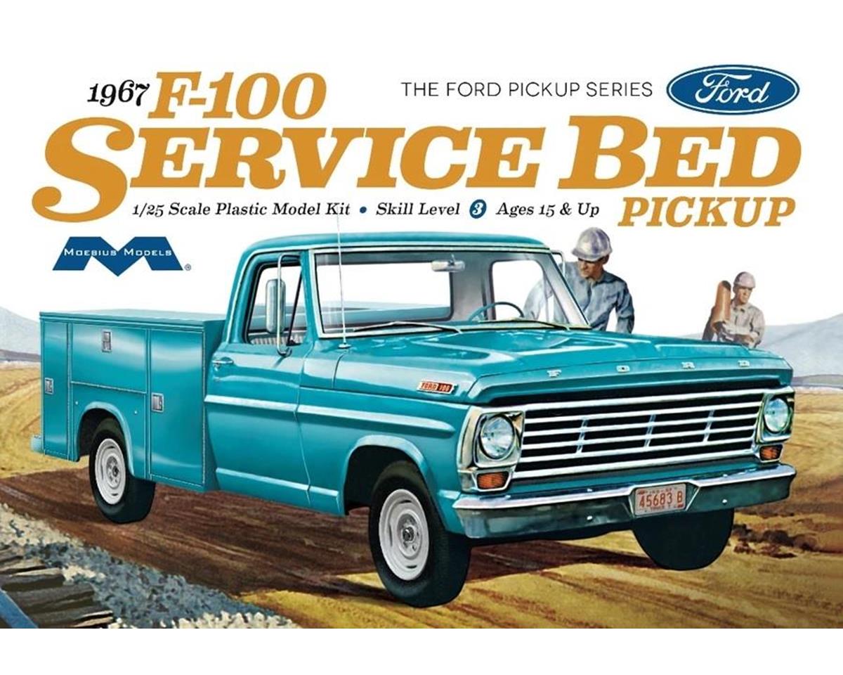 1/25 1967 Ford F100 Service Bed Pickup Truck Plastic Model Kit (MOE1239)