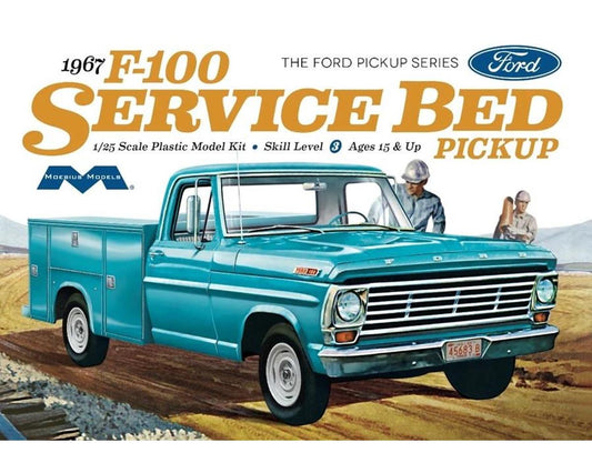 1/25 1967 Ford F100 Service Bed Pickup Truck Plastic Model Kit (MOE1239)