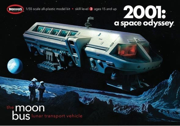 1/55 2001 Space Odyssey Moon Bus 10" Plastic Model Kit (MOE20011)