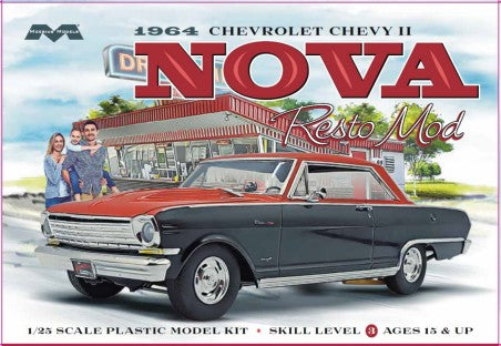 1/25 1964 Chevy II Nova Resto Mod Car Plastic Model Kit (MOE2321)