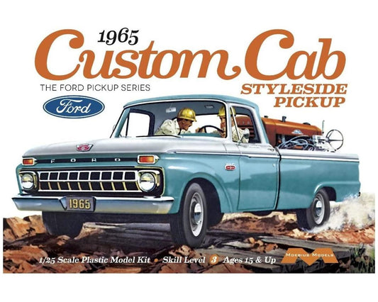 1/25 1968 Ford F250 Custom Cab Pickup Truck Plastic Model Kit (MOE2564)