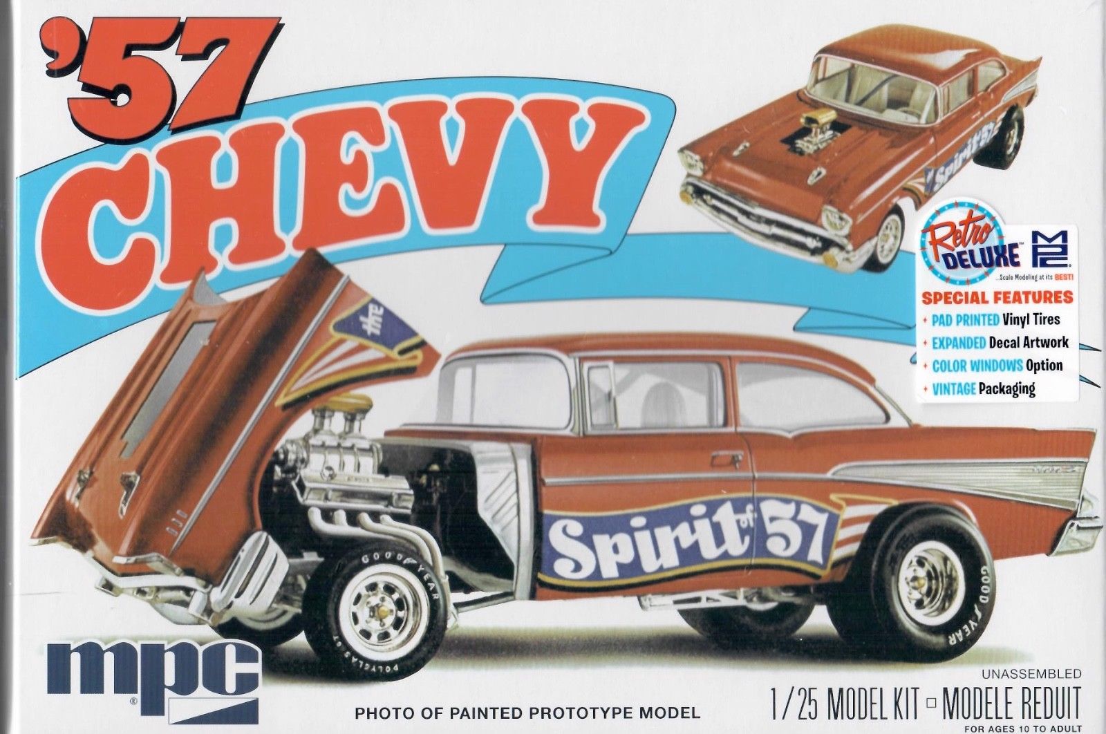 1/25 1957 Chevy Flip Nose Gasser "Spirit of 57" Plastic Model Kit (MPC904)