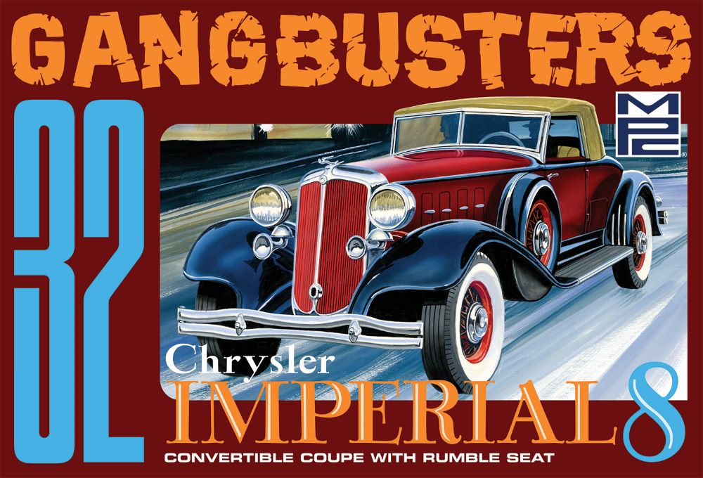 1/25 1932 Chrysler Imperial 8 Gangbusters Convertible Coupe Plastic Model Kit (MPC926)