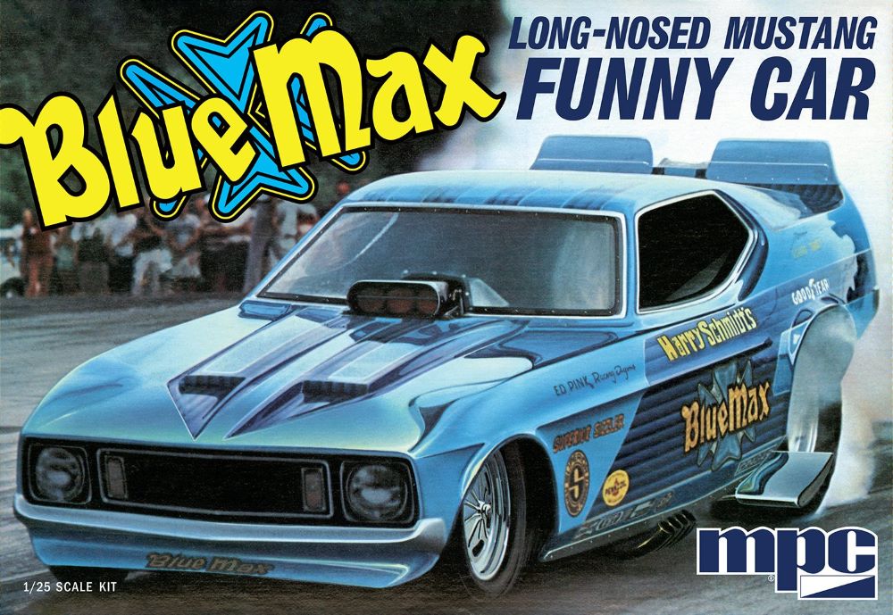 1/25 Blue Max Long-Nosed Mustang Funny Car Plastic Model Kit (MPC930)