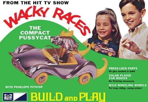 1/25 Wacky Races Compact Pussycat Snap-Together Plastic Model Kit (MPC934)