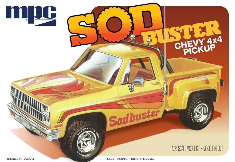 1/25 1981 Sod Buster Chevy 4x4 Stepside Pickup Truck Plastic Model Kit (MPC972)