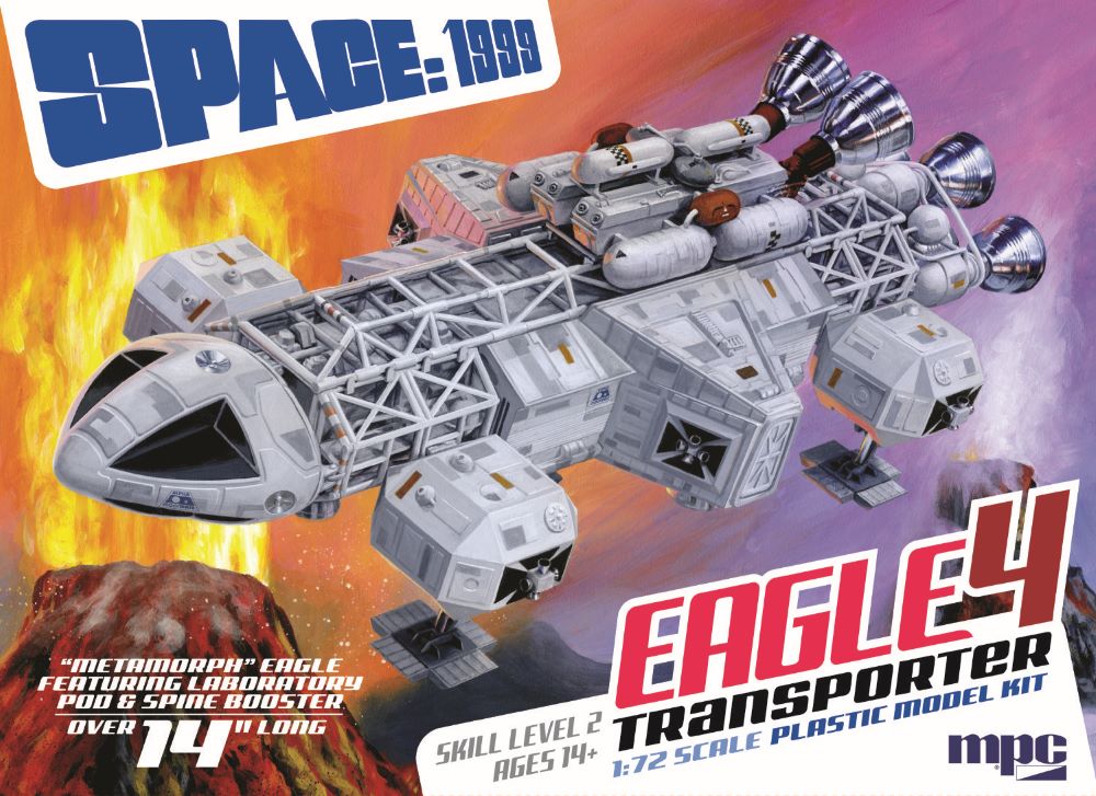 1/72 Space 1999 Eagle 4 Transporter 14" with Lab Pod and Spine Booster Plastic Model Kit (MPC979)