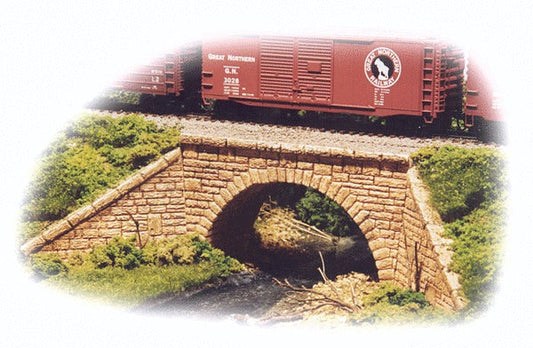 HO Single-Track Stone Arch Bridge Kit, 11.5"x7.5"x3" (MRM2001)