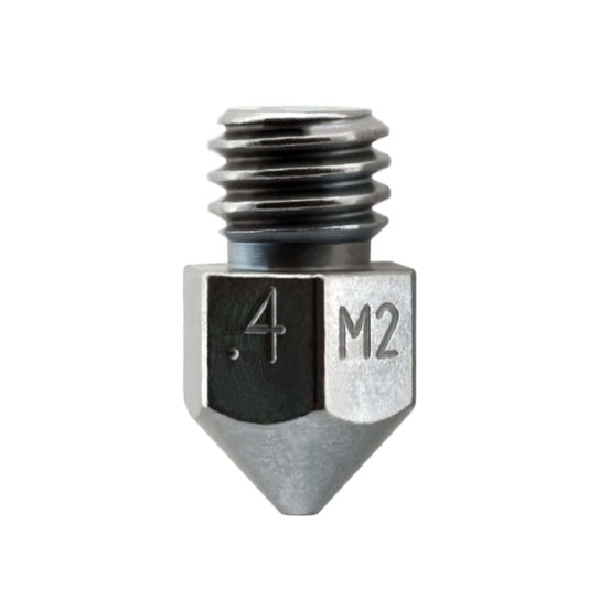 M2 Hardened High Speed Steel 0.4mm Nozzle, MK8 (MSWM250004)