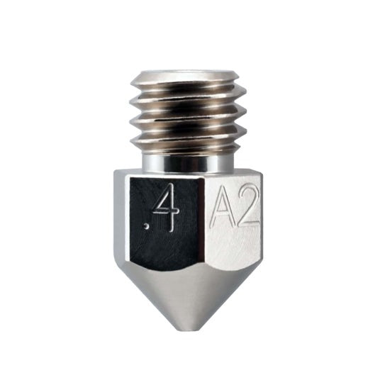 MK8 Plated A2 Tool Steel Wear Resistant 0.4mm Nozzle (MSWM258504)