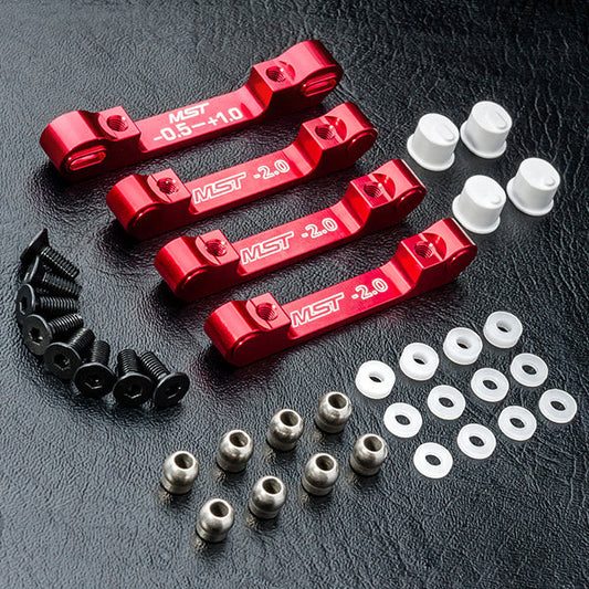 MST RMX 2.0S Aluminum Suspension Mount Set, Red (MXS210576R)