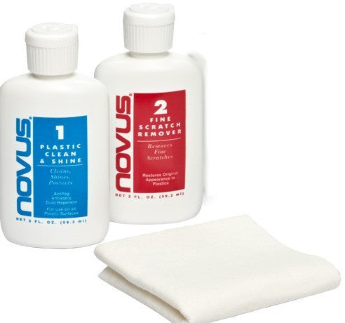 Novus Plastic Polish Set with #1 and #2 Compounds and Polish Cloth (NVS12)
