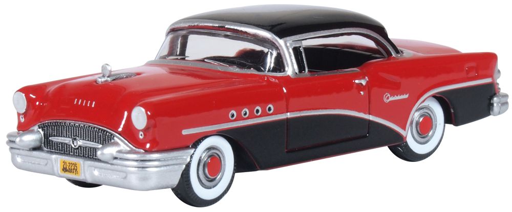 1/87 1955 Buick Century, Carlsbad Black and Cherokee Red (OFD87BC55006)